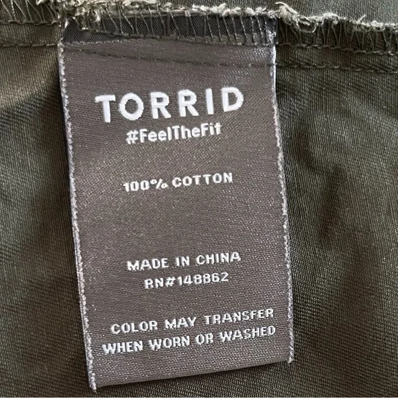 TORRID Twill Open Front Anorak Cargo Army Jacket - Picture 6 of 11